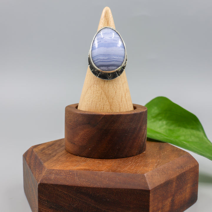 Blue Lace Agate Ring - Size 6