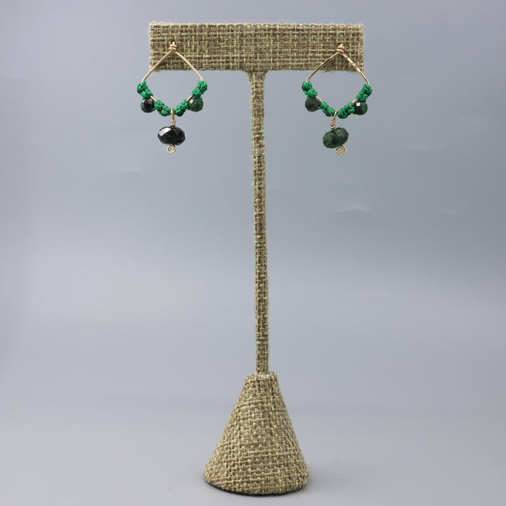 Ruby in Zoisite Drop Earrings / 14k Gold Fill