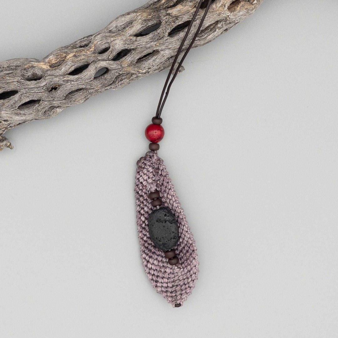 Macrame Feather Diffuser Charm