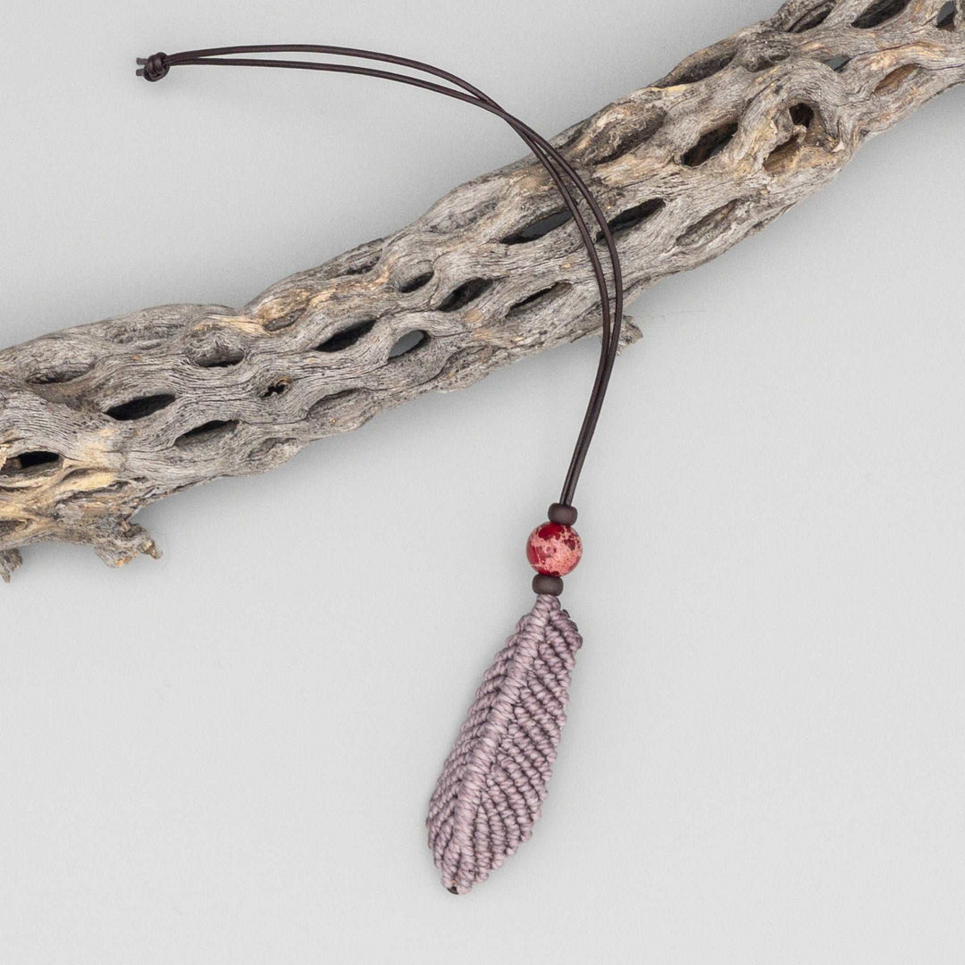 Macrame Feather Diffuser Charm