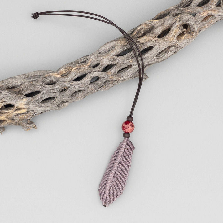 Macrame Feather Diffuser Charm