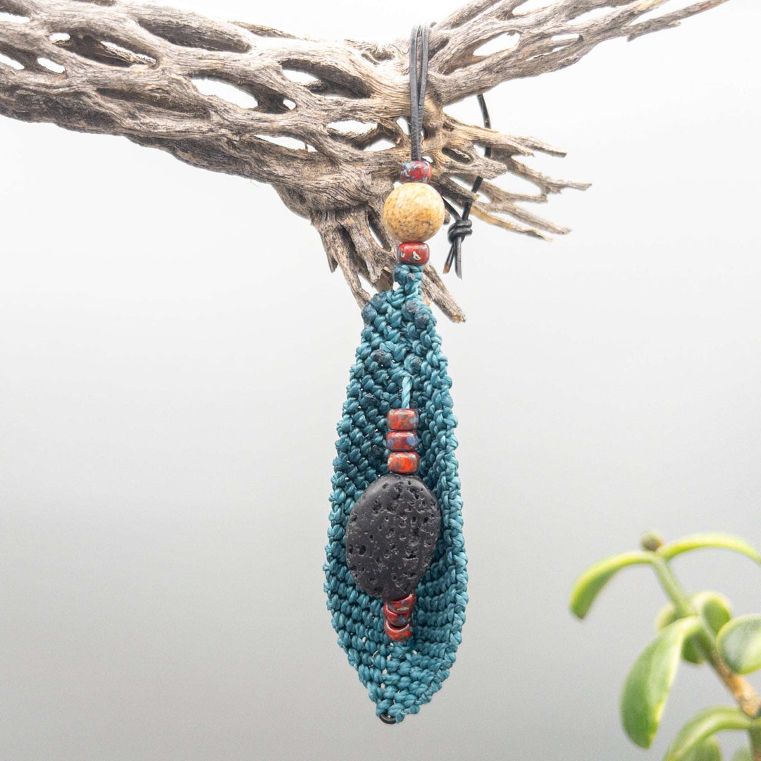 Macrame Feather Diffuser Charm
