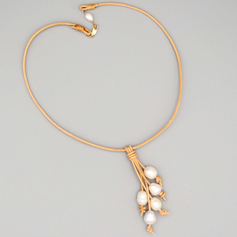 coastal cowgirl freshwater pearl necklace
