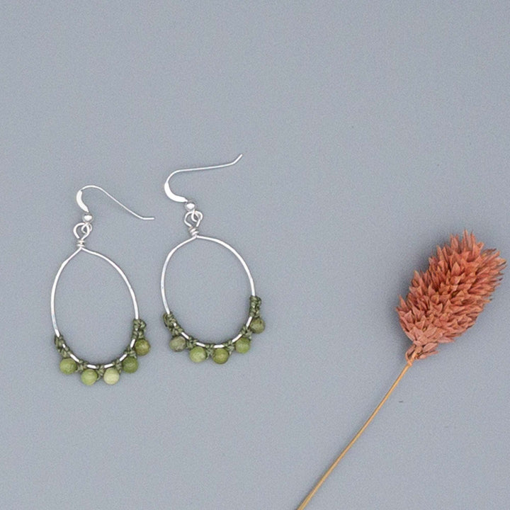 peridot hoop earrings sterling silver