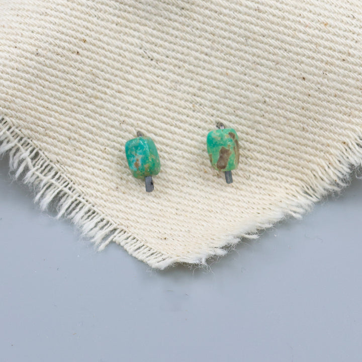 handmade turquoise stud earrings