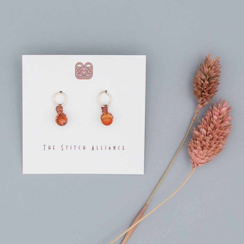 carnelian earrings 14k gold fill