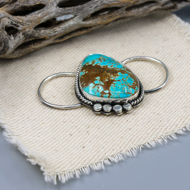 #8 Turquoise Sterling Silver One of a Kind Twilly Slide 003
