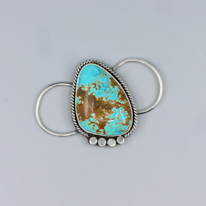 #8 Turquoise Sterling Silver One of a Kind Twilly Slide 003