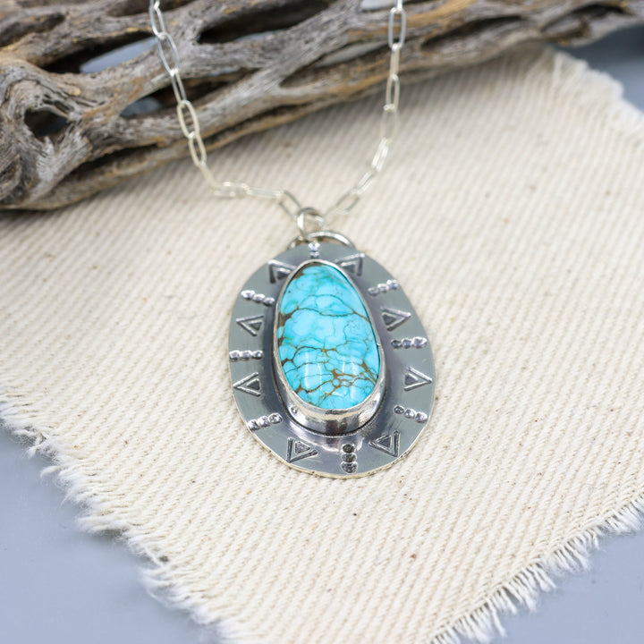 #8 Turquoise Sterling Silver One of a Kind Necklace 177