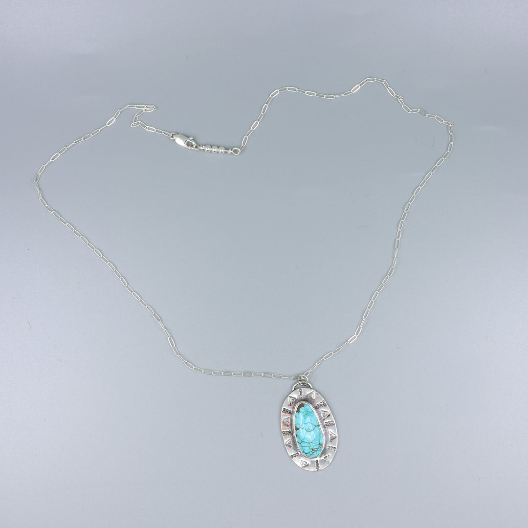 #8 Turquoise Sterling Silver One of a Kind Necklace 177