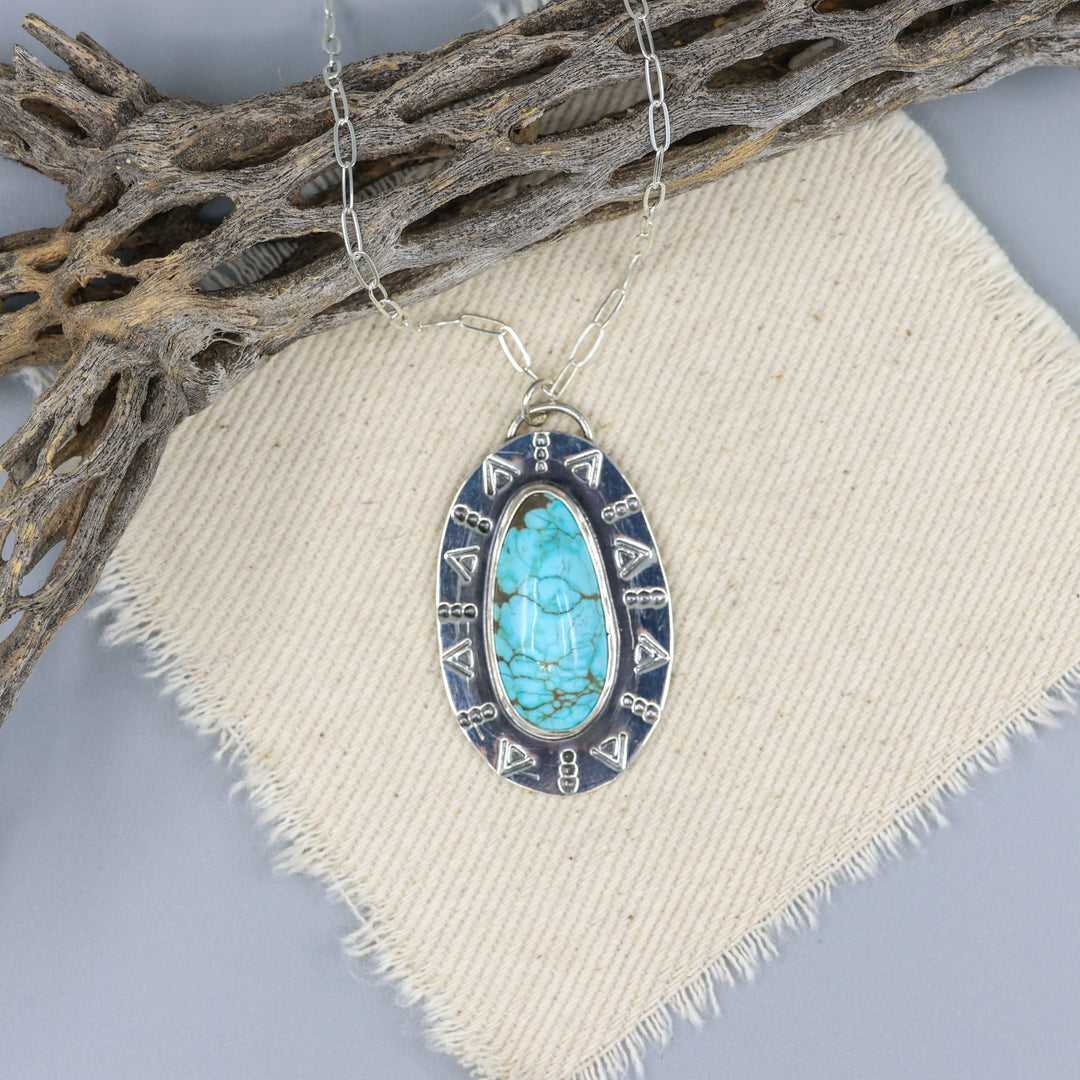 #8 Turquoise Sterling Silver One of a Kind Necklace 177