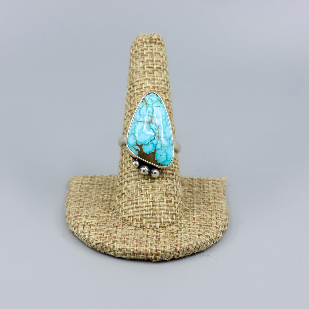 #8 Turquoise Sterling Silver Ring 116 One of a Kind - Size 7.75