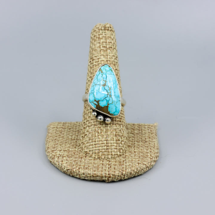 #8 Turquoise Sterling Silver Ring 116 One of a Kind - Size 7.75