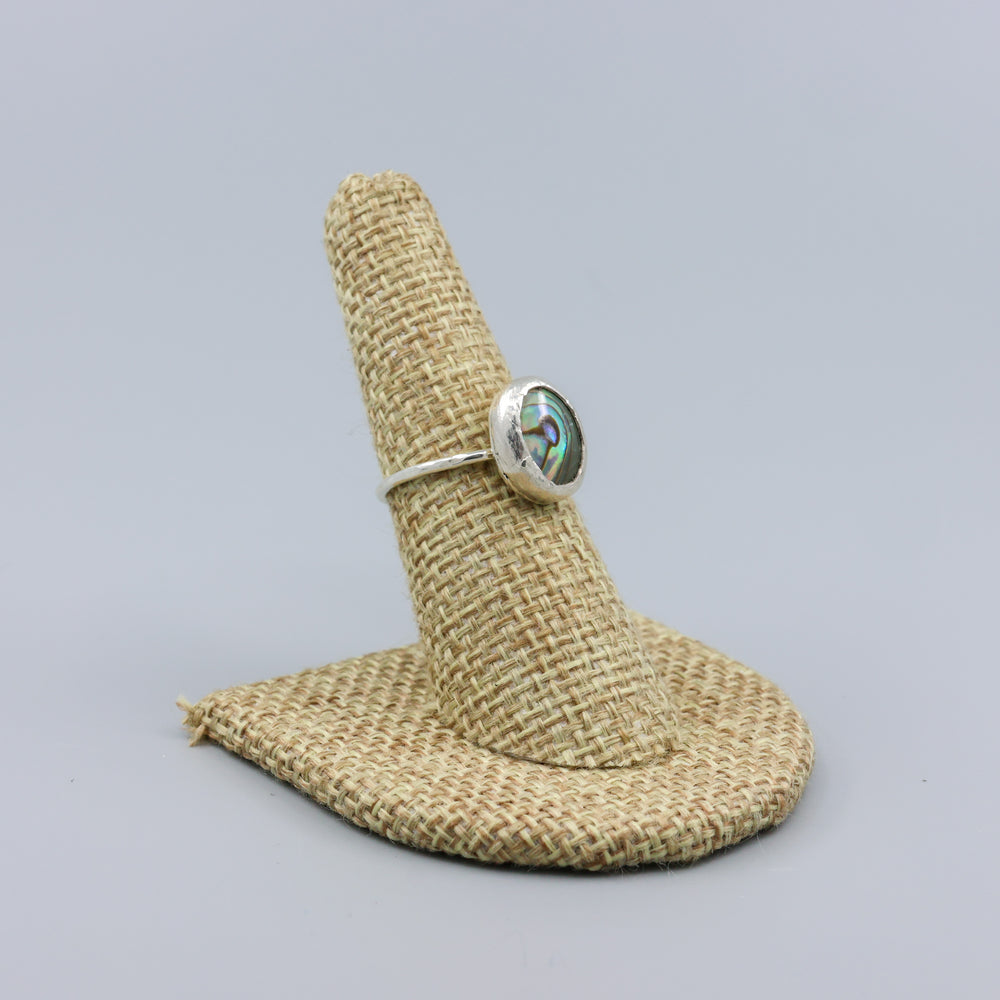 sterling silver abalone ring handmade