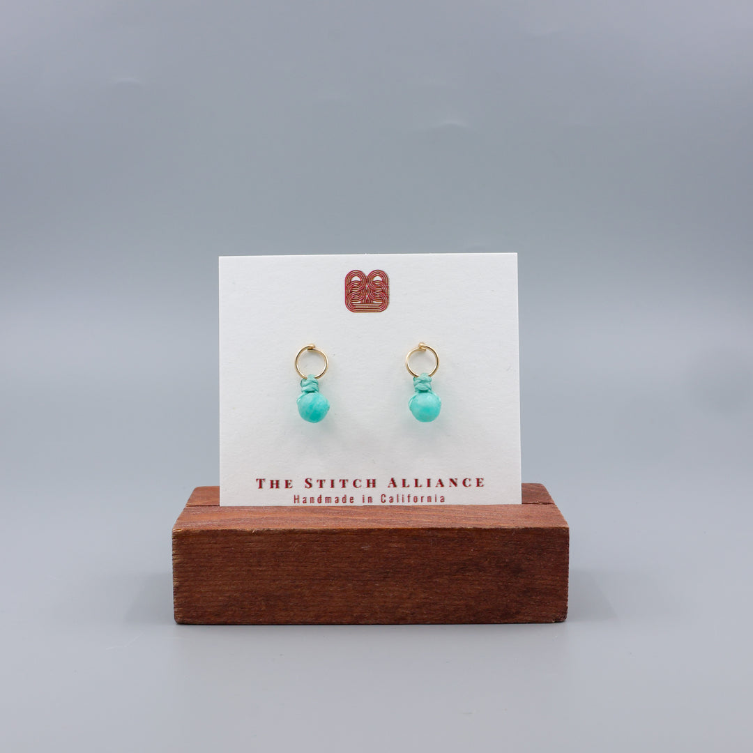 Amazonite Mini Dangle Earrings - Gold Fill