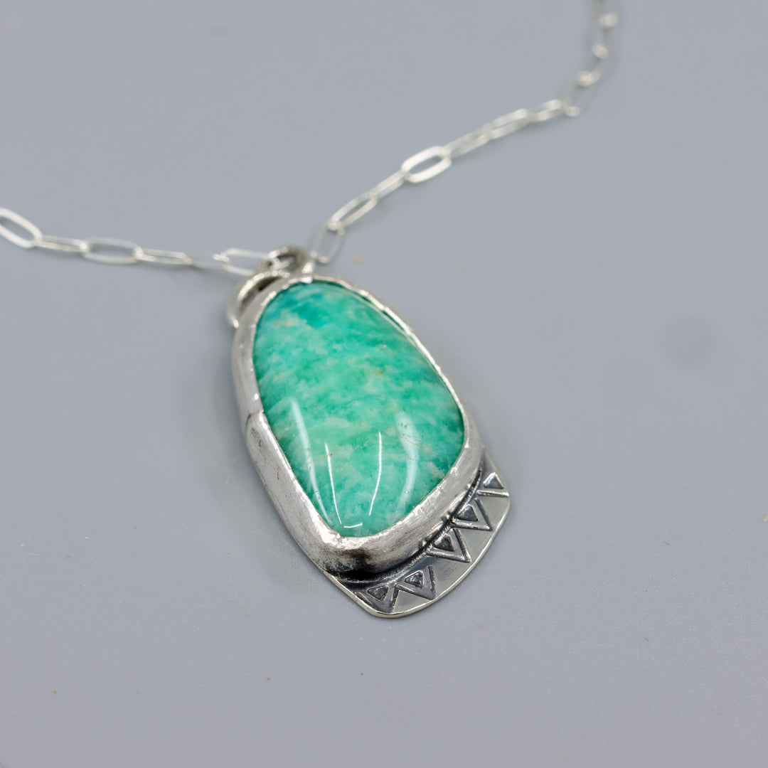 Amazonite Sterling Silver Necklace One of a Kind
