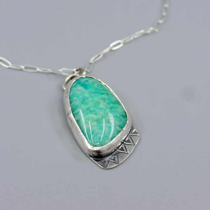 Amazonite Sterling Silver Necklace One of a Kind