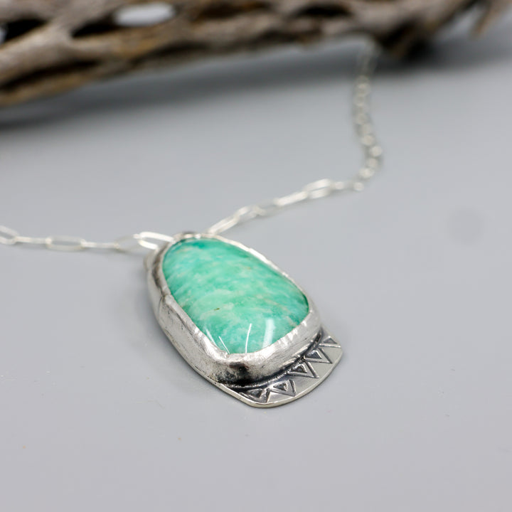 Amazonite Sterling Silver Necklace One of a Kind