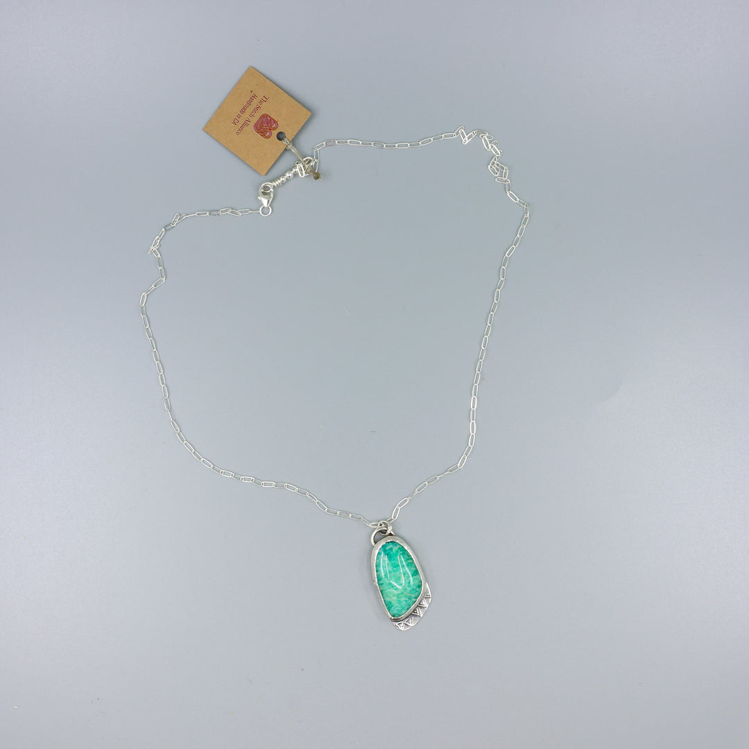 Amazonite Sterling Silver Necklace One of a Kind