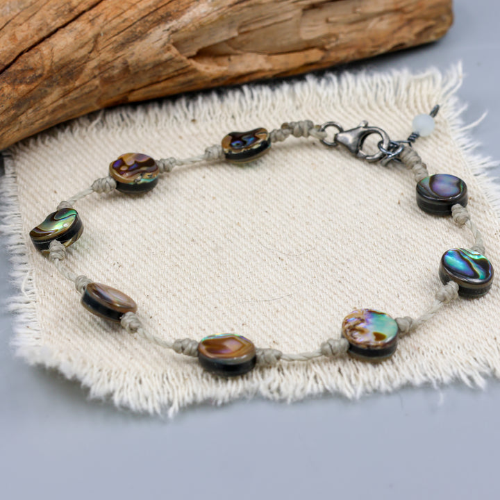 Hand Knotted Abalone Bracelet