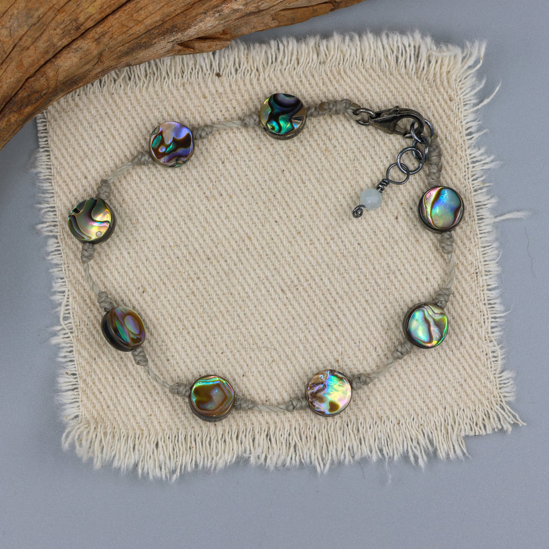 Hand Knotted Abalone Bracelet