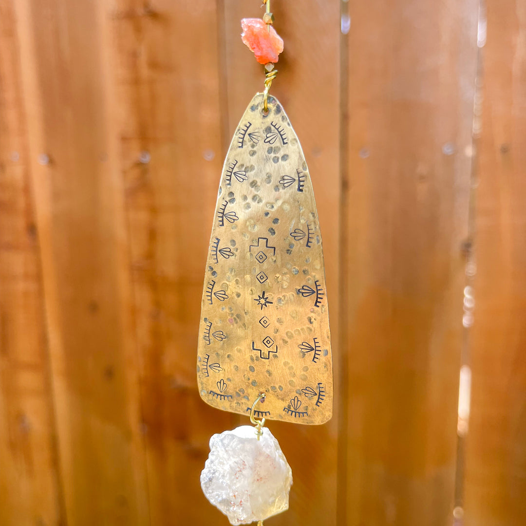 Brass, Citrine, Sunstone Suncatcher