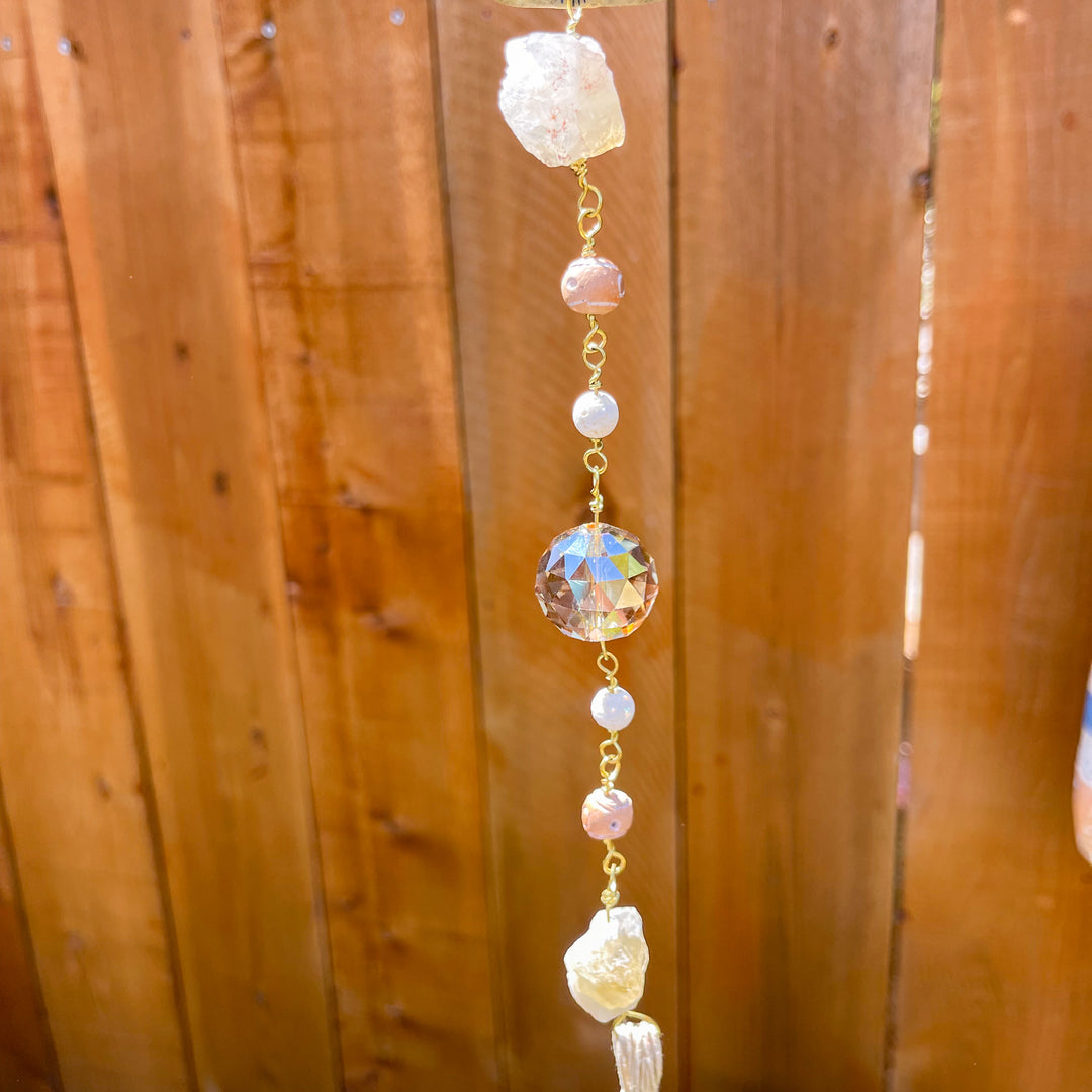 Brass, Citrine, Sunstone Suncatcher