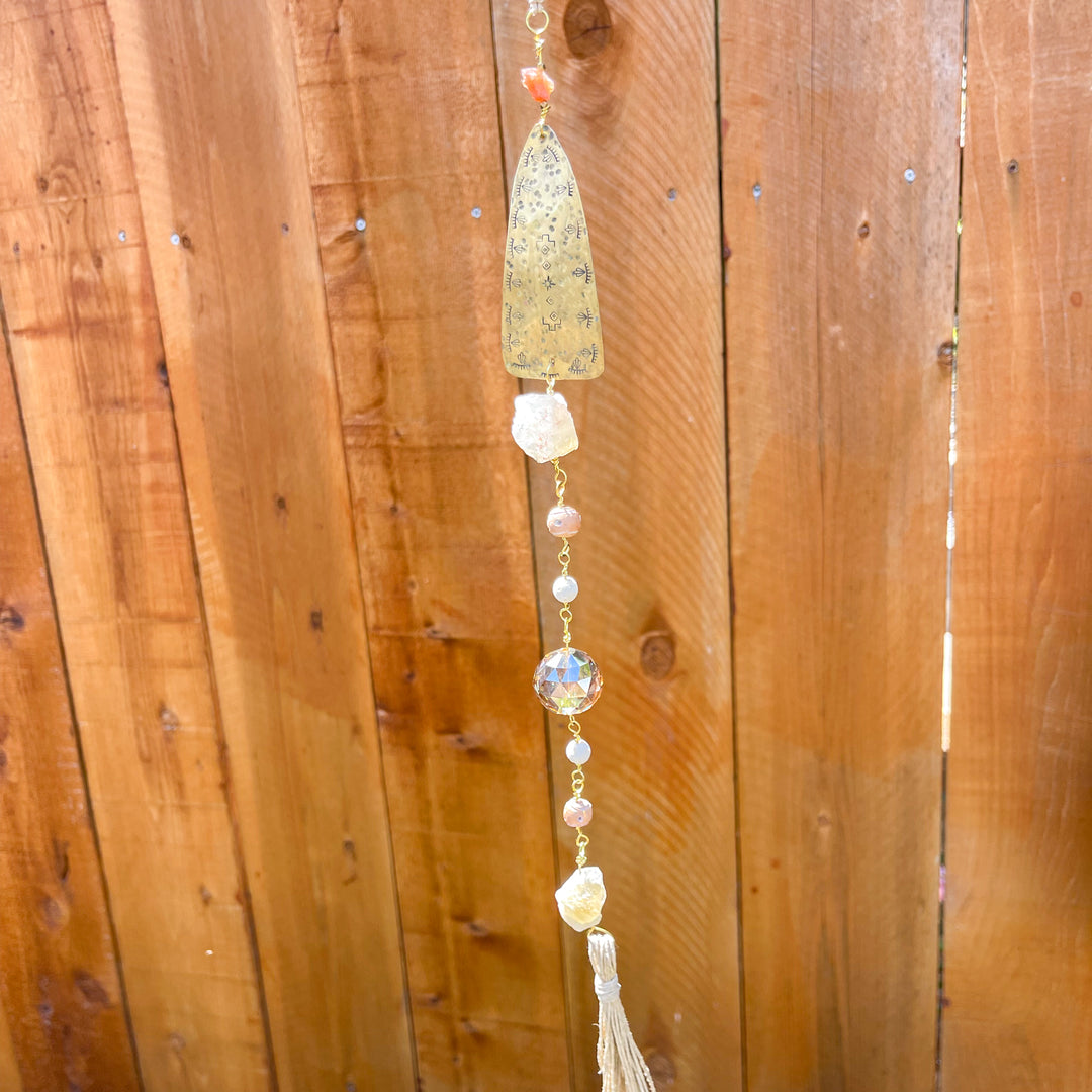 Brass, Citrine, Sunstone Suncatcher