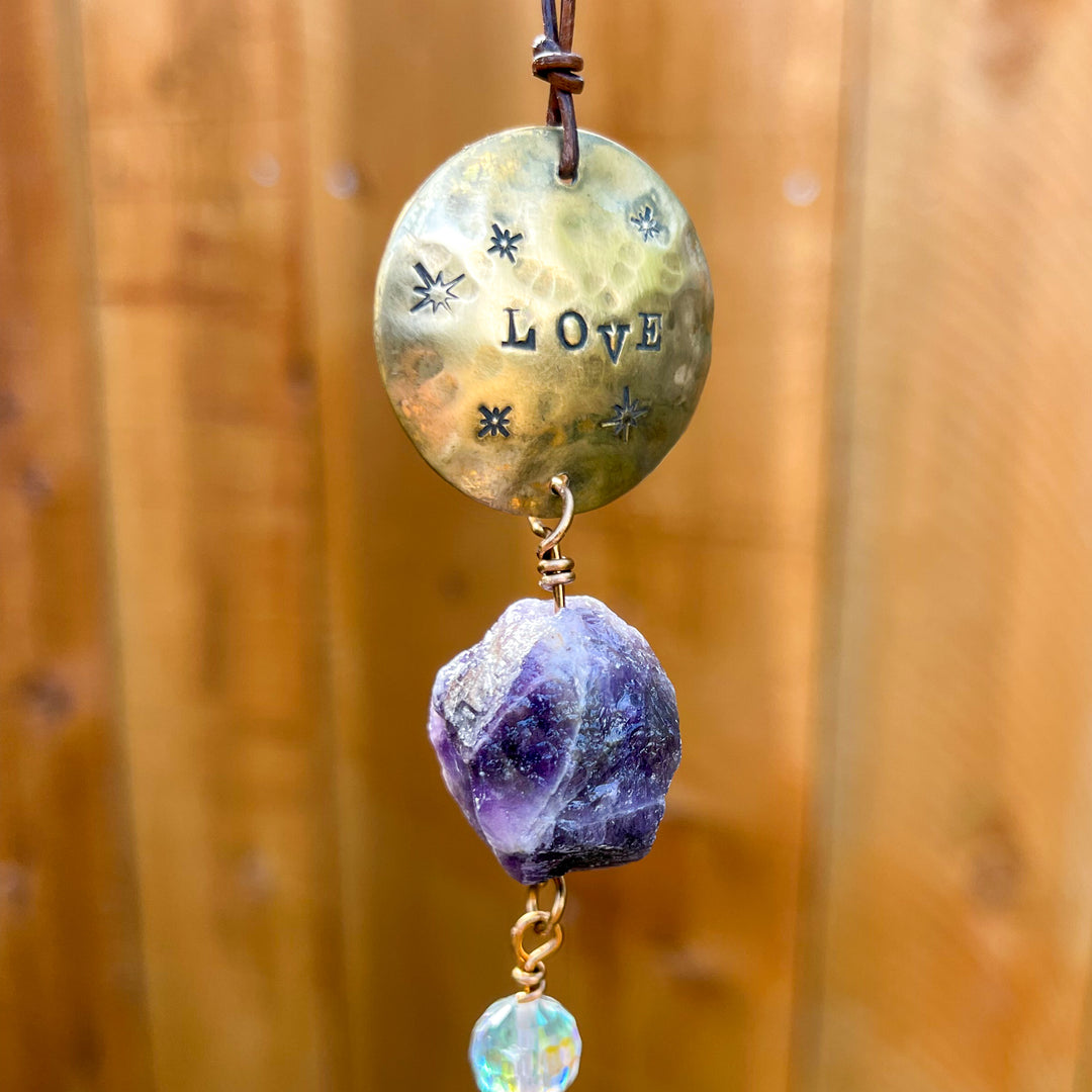 Love Amethyst Suncatcher