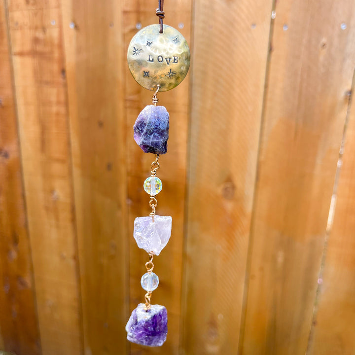 Love Amethyst Suncatcher