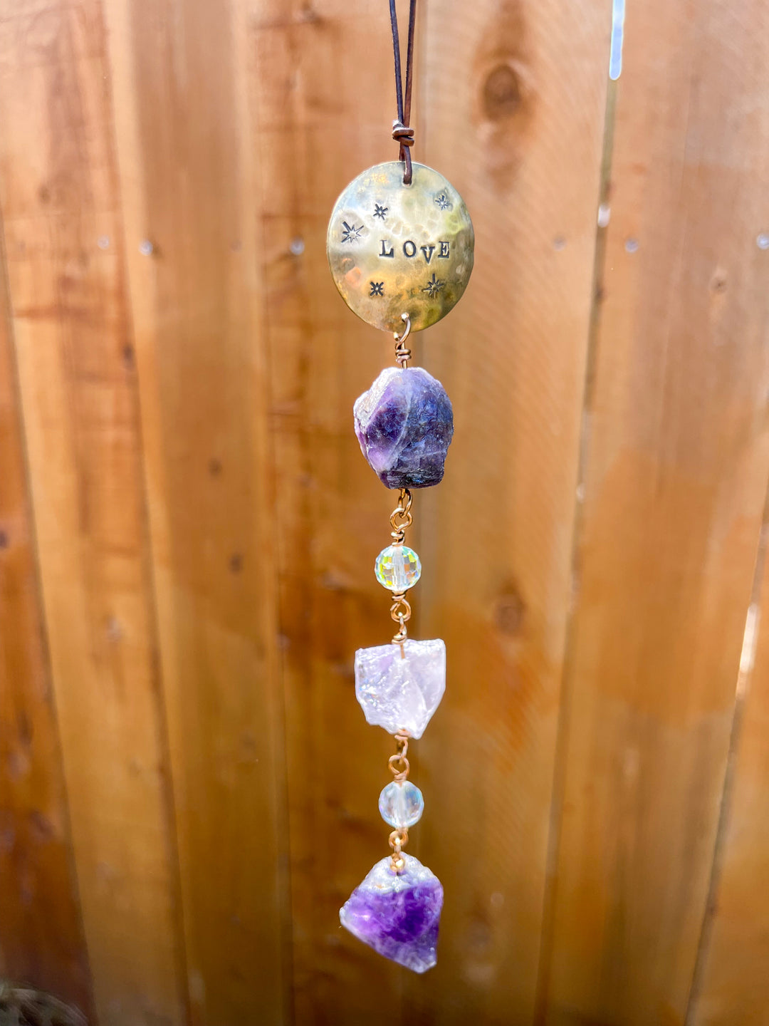 Love Amethyst Suncatcher