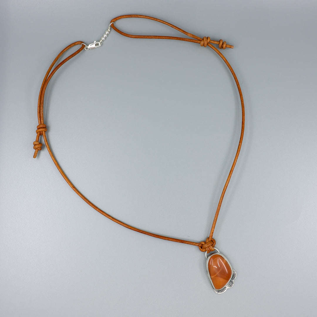 Bruno Jasper, Sterling Silver, Leather One of a Kind Necklace 180