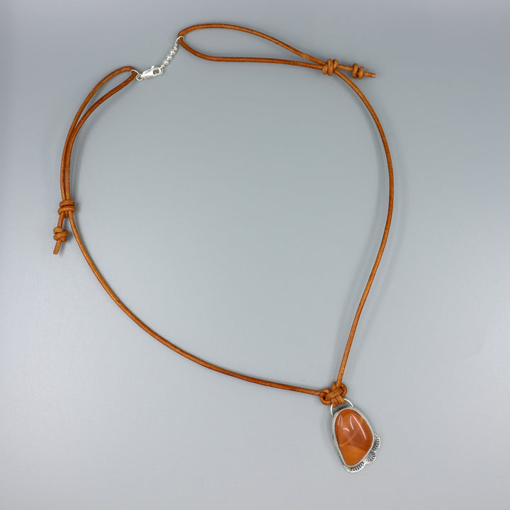 Bruno Jasper, Sterling Silver, Leather One of a Kind Necklace 180