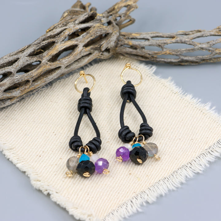 Charm Earrings, Night Sky - Gold Fill