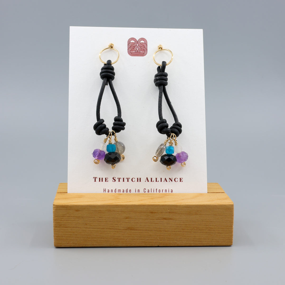 Charm Earrings, Night Sky - Gold Fill