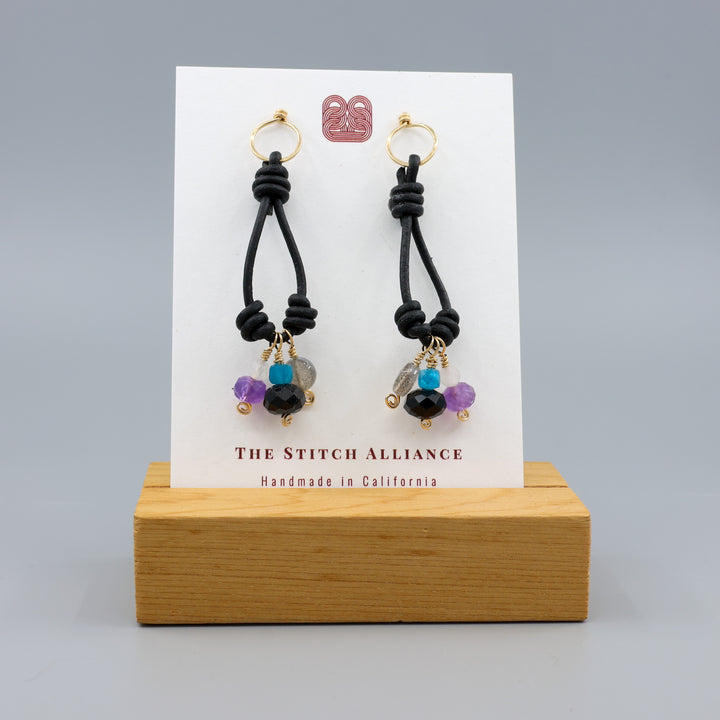 Charm Earrings, Night Sky - Gold Fill
