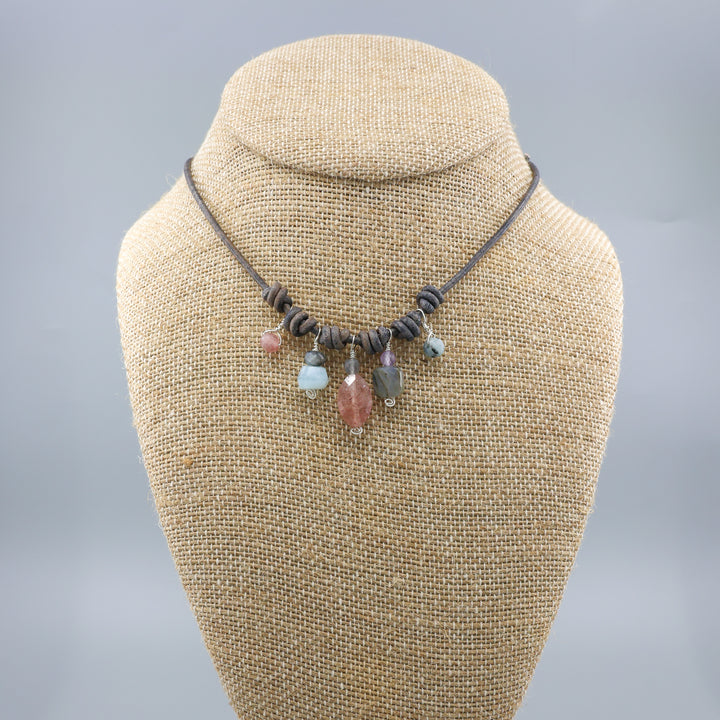 Night Sky Charm Necklace, Sterling Silver