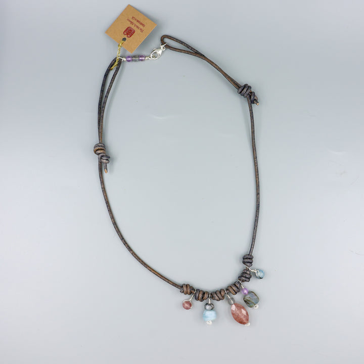 Night Sky Charm Necklace, Sterling Silver