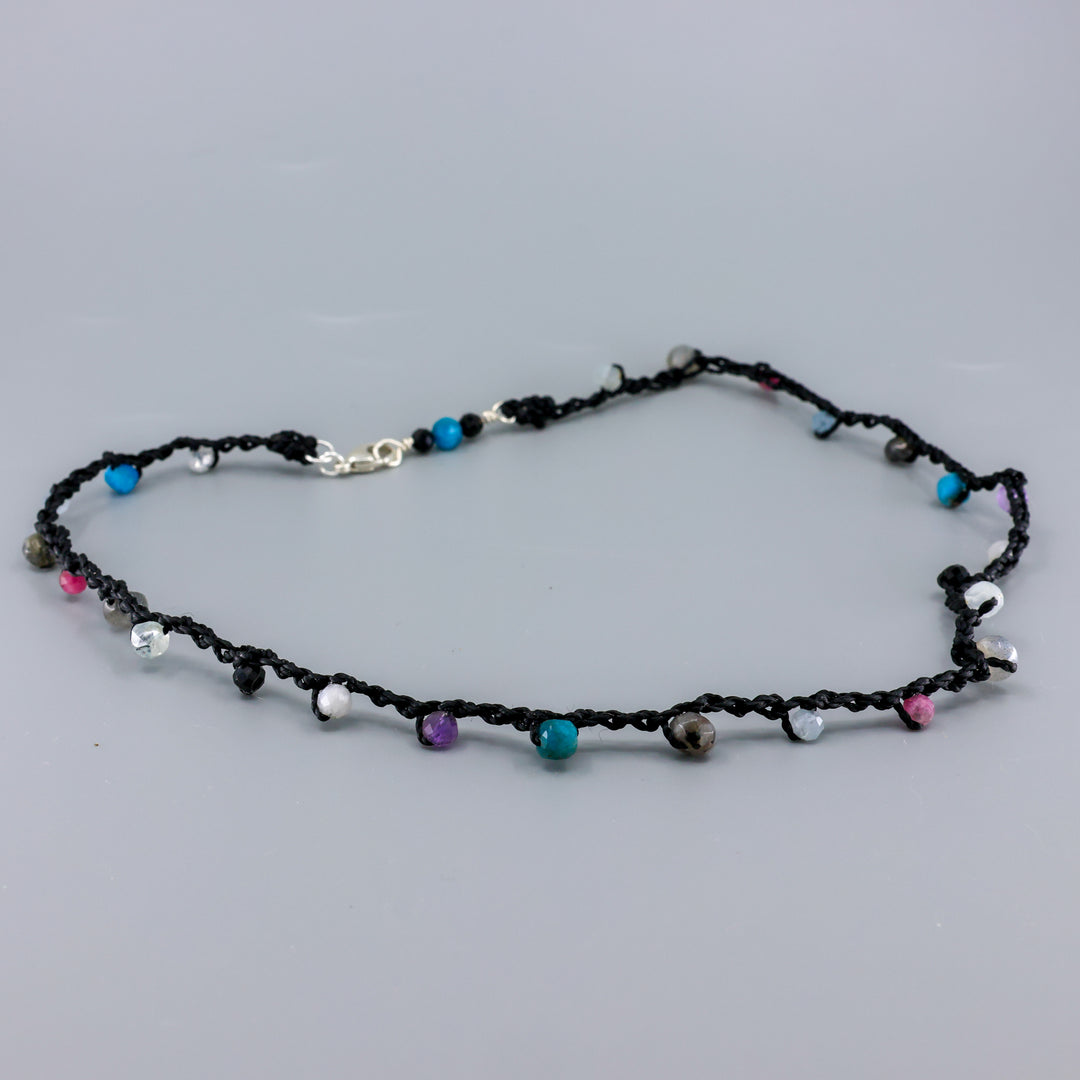 Night Sky Crochet Necklace - Sterling Silver