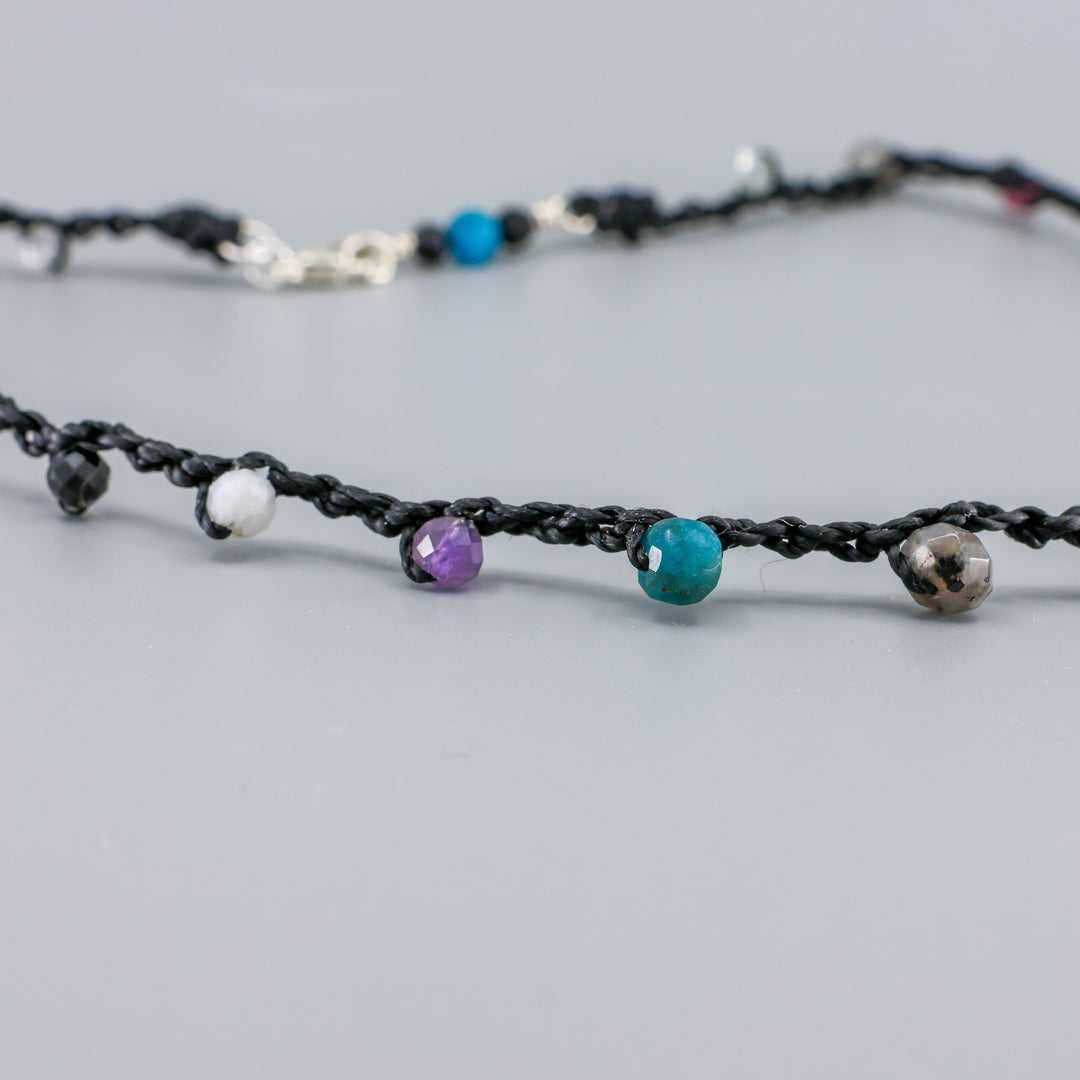 Night Sky Crochet Necklace - Sterling Silver