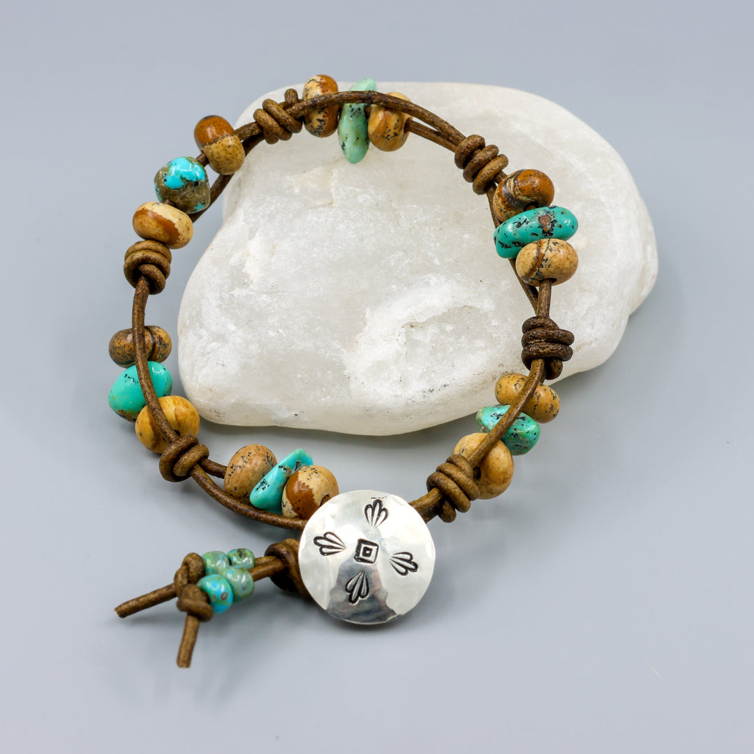Crossed Paths Turquoise & Jasper Bracelet