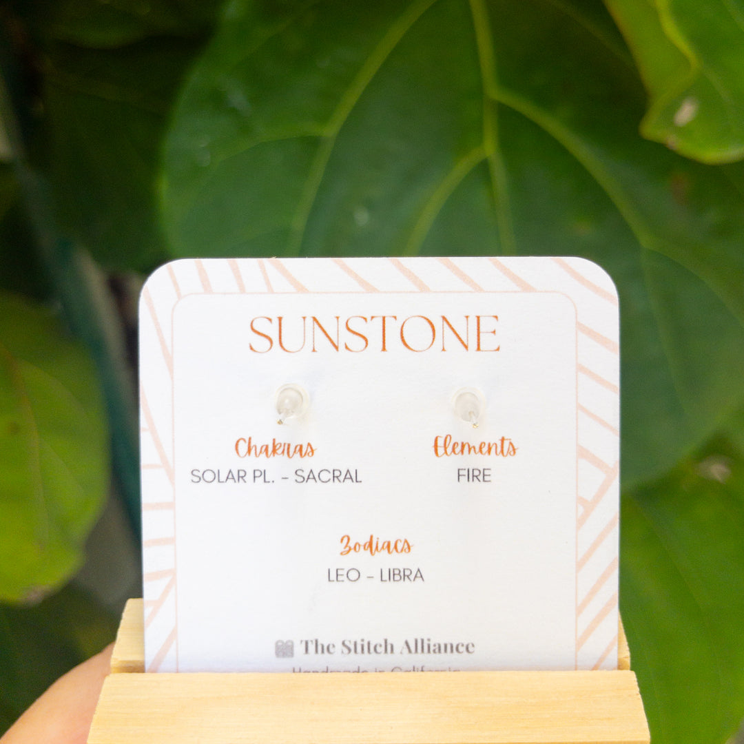 sunstone earrings gift card back