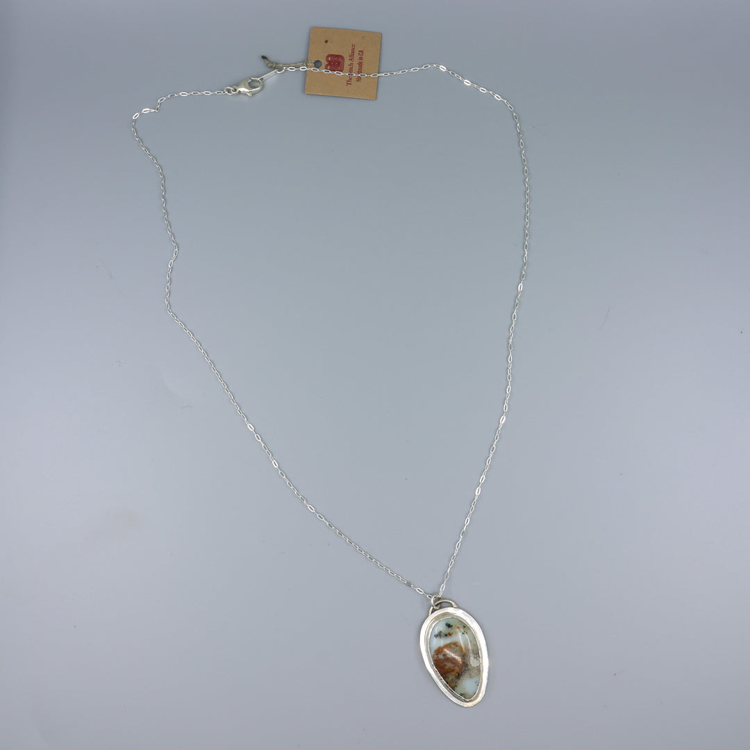 Dendritic Agate Sterling Silver Necklace One of a Kind
