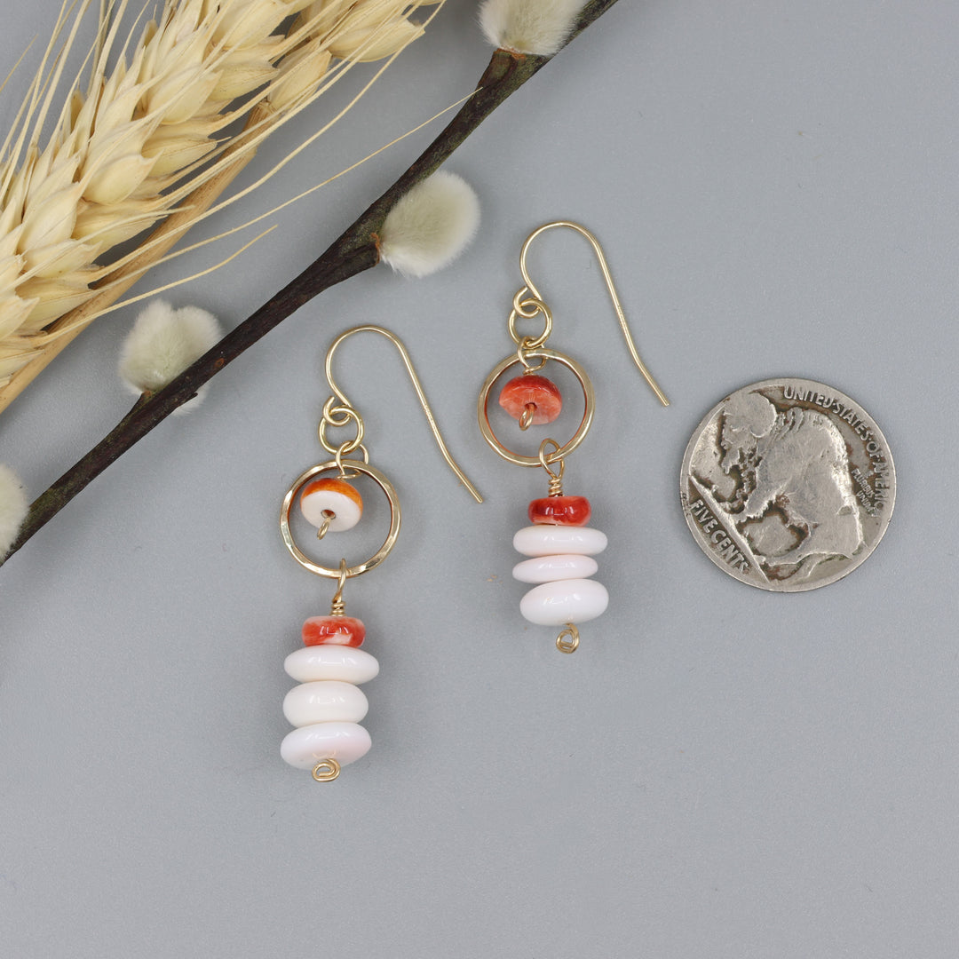 Fernanda Earrings / Queen Conch & Spiny Oyster / Gold Fill