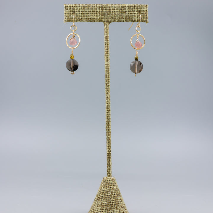 Fernanda Earrings / Ice Obsidian / Gold Fill