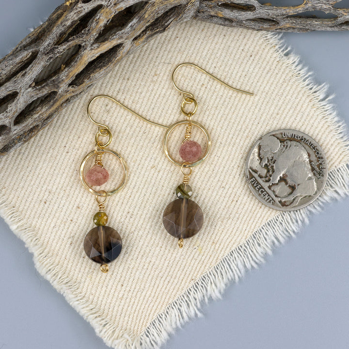 Fernanda Earrings / Ice Obsidian / Gold Fill