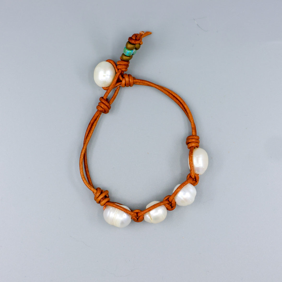 Floating Pearls Bracelet - White