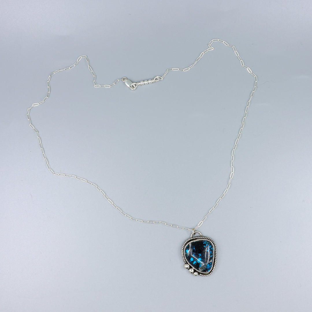 Hubei Turquoise Sterling Silver One of a Kind Necklace 178