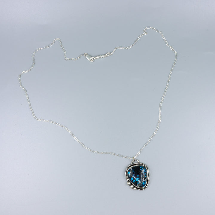 Hubei Turquoise Sterling Silver One of a Kind Necklace 178