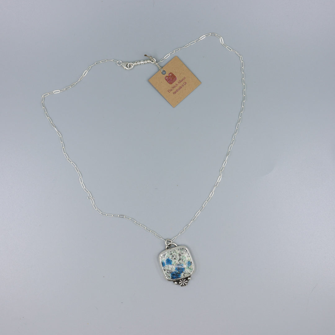 K2 Jasper Pendant Sterling Silver Necklace One of a Kind